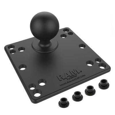 Base cuadrada RAM compatible VESA con bola de 1,5"