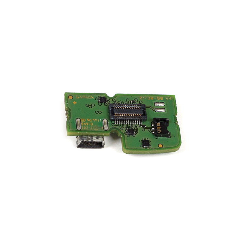 PCB con conector MiniUSB y lector MicroSD para GARMIN Edge 800