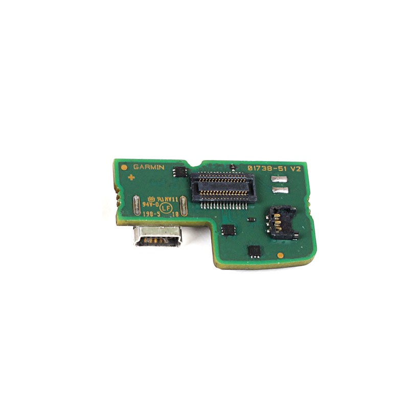 PCB con conector MiniUSB y lector MicroSD para GARMIN Edge 800