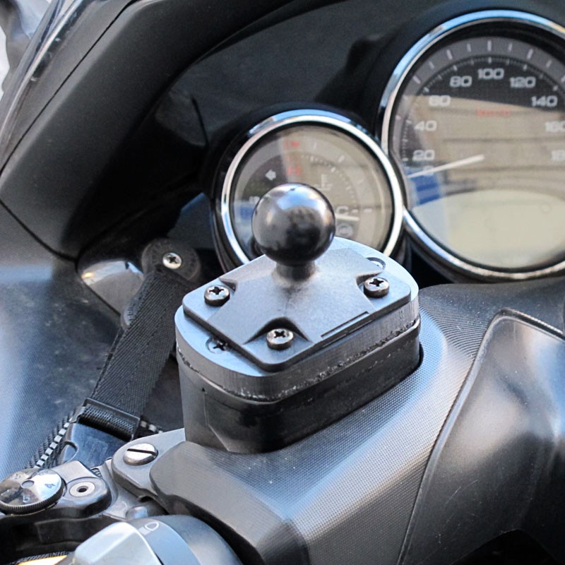 Fijación depósito líquido frenos para YAMAHA T-MAX 500, 530, 550, Majesty 400 y otras con bola 1"