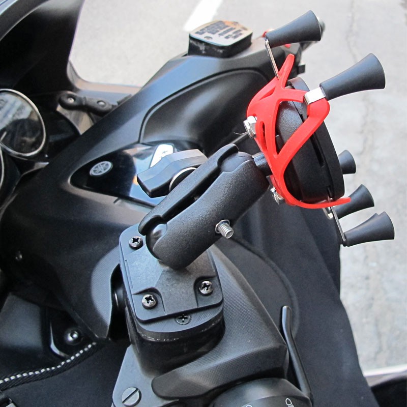 Fijación depósito líquido frenos para YAMAHA T-MAX 500, 530, 550, Majesty 400 y otras con bola 1"