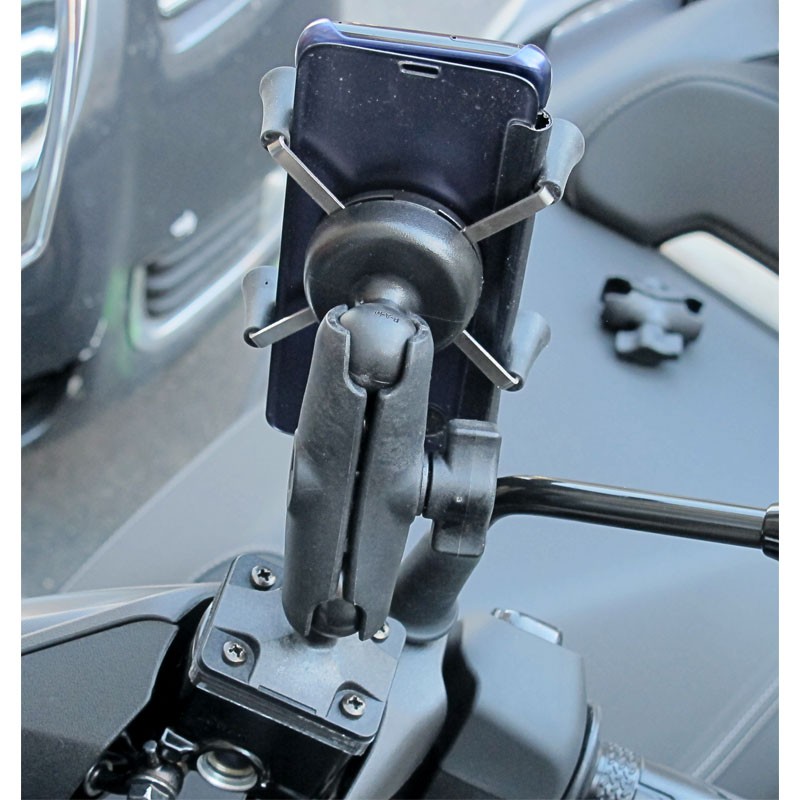 Fijación depósito líquido frenos para YAMAHA X-MAX 300 y otras con bola 1"