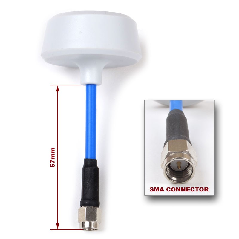 Antena cloverleaf TX-RX de polarización circular para 2,4 y 5.8GHz