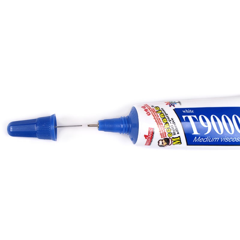 Pegamento T-9000 Blanco multi-usos para electronica y bricolaje (15ml)