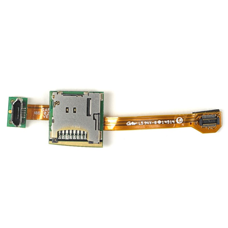 PCB con conector MicroUSB y lector MicroSD para GARMIN Edge 1000