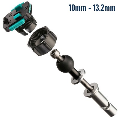 Fijación ULTIMATE ADDONS para eje de manillar de 10mm - 13.2mm con adaptador Quick Release de triple T