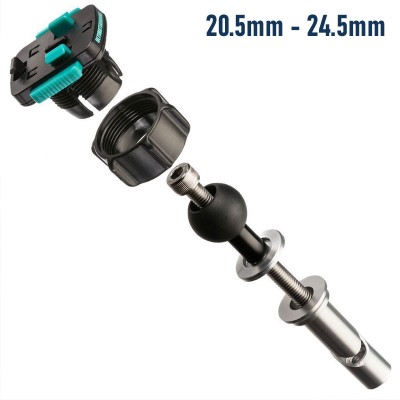 Fijación ULTIMATE ADDONS para eje de manillar de 20.5mm - 24.5mm con adaptador Quick Release de triple T