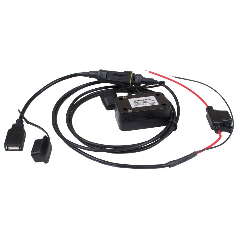 Cable con hilos pelados con conector USB para motos