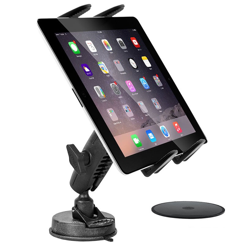 Soporte ARKON de ventosa robusta con brazo mediano de plástico para Tablet de 7" a 12"