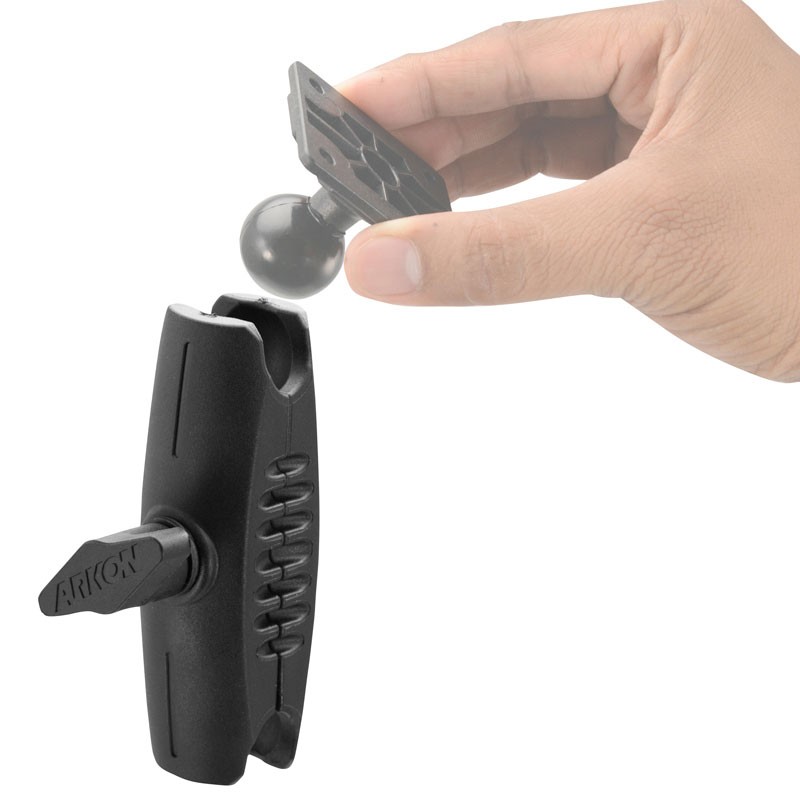 Brazo mediano ARKON compatible con RAM MOUNTS de plástico de 95mm para bolas de 1"