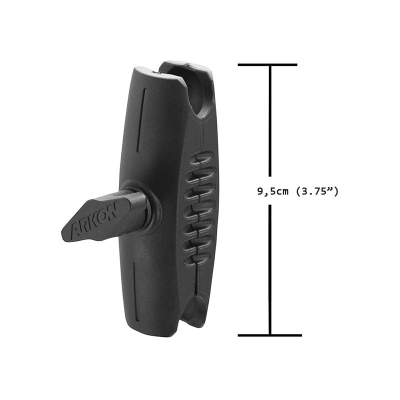 Brazo mediano ARKON compatible con RAM MOUNTS de plástico de 95mm para bolas de 1"