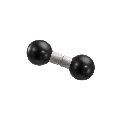 Adaptador ARKON metálico con doble bola de 1" para unir 2 brazos