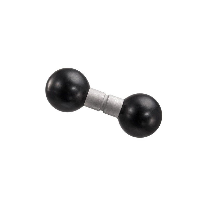 Adaptador ARKON metálico con doble bola de 1" para unir 2 brazos