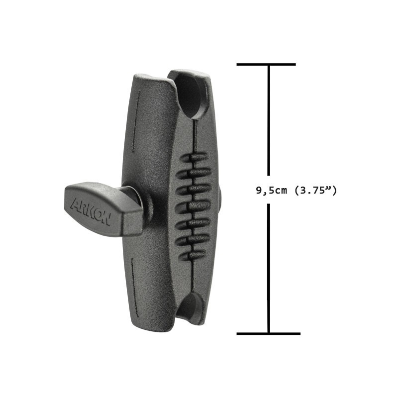 Brazo mediano ARKON compatible con RAM MOUNTS metálico de 95mm para bolas de 1"
