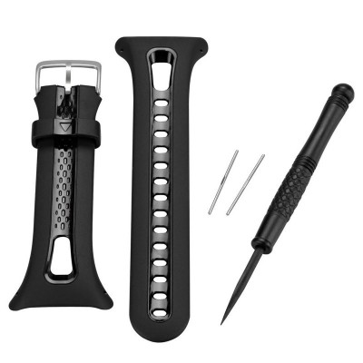 Correa GARMIN Negra para Forerunner 10 Negro y rojo (Grande)