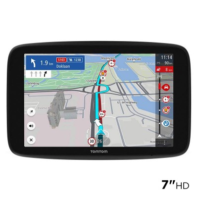 Navegador TOMTOM GO Expert Plus para vehículos grandes, pantalla HD 7", WiFi, mapas del mundo gratis y 1 año de servicios LIVE