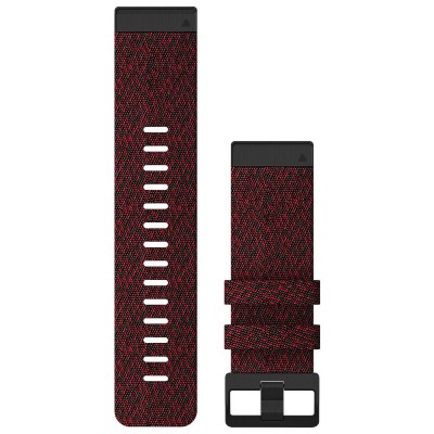 Correa GARMIN Quickfit 26 Nailon Rojo Jaspeado para Fenix 7X, 6X, 5X Plus, 5X series y otros