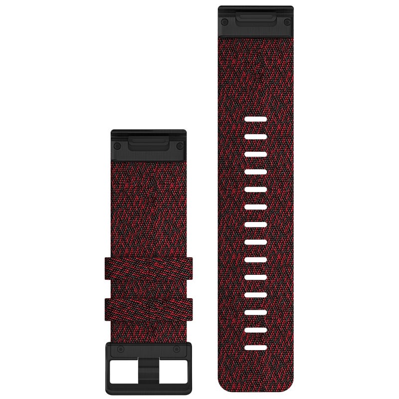 Correa GARMIN Quickfit 26 Nailon Rojo Jaspeado para Fenix 7X, 6X, 5X Plus, 5X series y otros