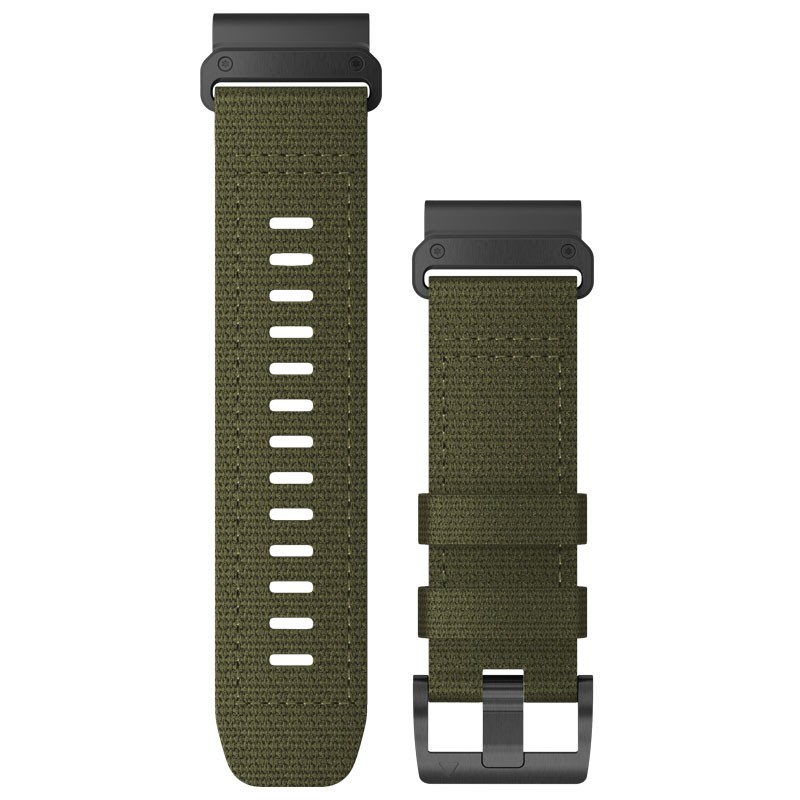 Para Garmin Fenix 5 22 mm correa de reloj de silicona deportiva de dos  colores (verde militar + negro)