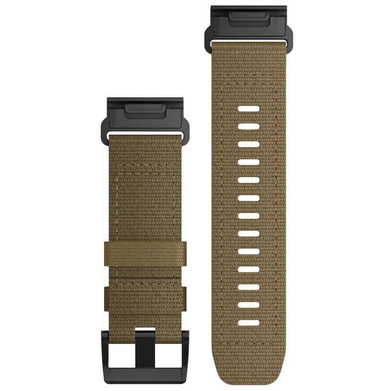 Correa GARMIN Quickfit 26 Nailon Táctico Coyote Tan para Fenix 7X, 6X, 5X Plus, 5X series y otros