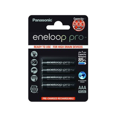 Pack de 4 pilas recargables AA (HR6) PANASONIC ENELOOP de 2500mAh