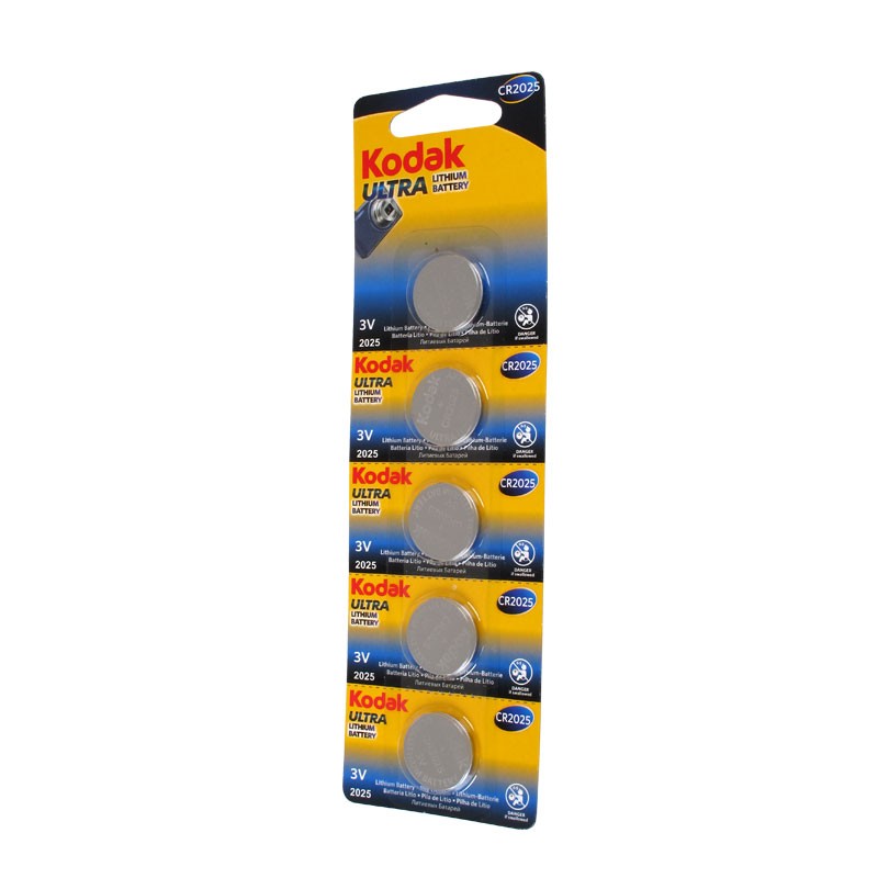 Pack de 5 pilas de Litio KODAK CR2025 de 3V