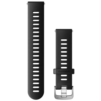 Correa GARMIN Quick Release 20 Negra con hebilla plateada para Forerunner 55 y otros