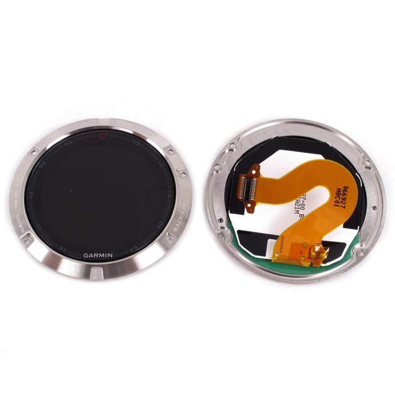 Pantalla completa de 1,2" con bisel Plateado para GARMIN Fenix 5