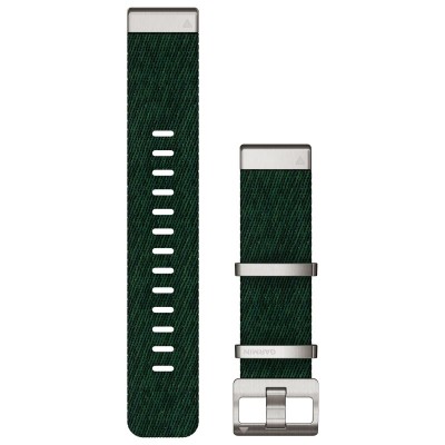 Correa GARMIN Quickfit 22 Nailon Jacquard Verde para Fenix 7, Fenix 6 y Otros