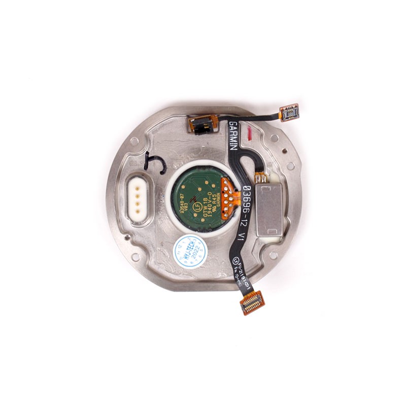 Tapa trasera Plateada para GARMIN Fenix 6 PRO Sapphire con conector de carga y sensor de pulsaciones