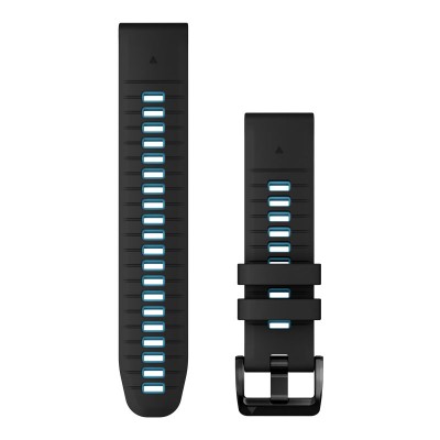 Correa GARMIN Quickfit 22 Negro/Azul (Black/Cirrus Blue) para Fenix 7, Fenix 6 y Otros
