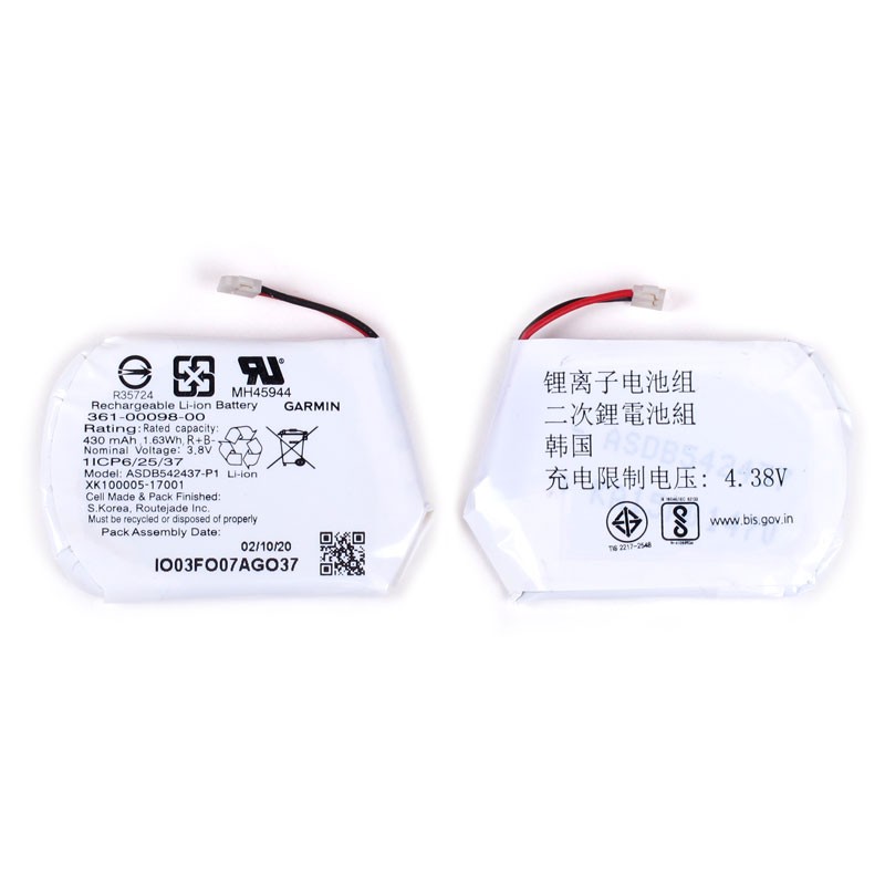 Batería ORIGINAL ROUTEJADE para GARMIN Fenix 5X y Fenix 5X Plus de 430mAh