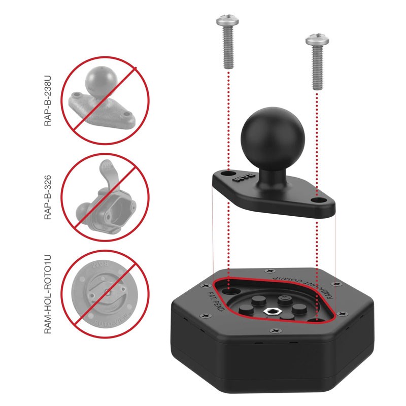 Sistema Antivibración Vibe-Safe con adaptador para bases de 2 agujeros
