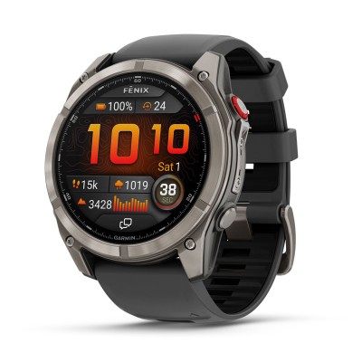GARMIN Fenix 8 PRO - 51mm AMOLED Zafiro/Titanio con correa Negro/Gris, LTE y NTN