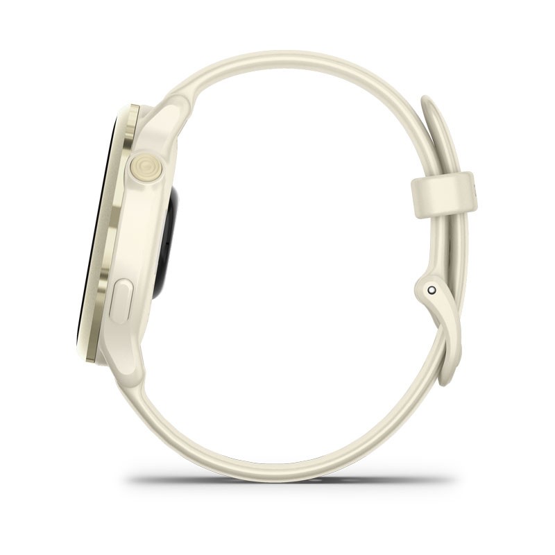 GARMIN Vivoactive 6 Dorado con correa Blanca y pantalla AMOLED brillante