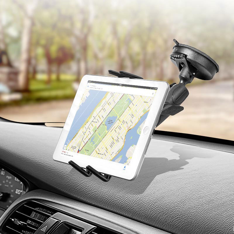 Soporte ARKON de ventosa robusta con brazo mediano para Smartphone y Tablet de 7"