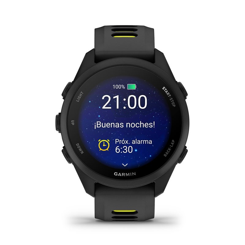 GARMIN Forerunner 170 Negro con correa Negro/Amarillo con pantalla táctil AMOLED