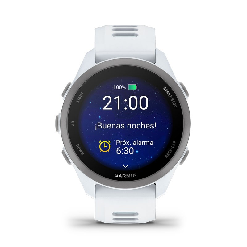 GARMIN Forerunner 170 Blanco con correa Blanco/Azul con pantalla táctil AMOLED