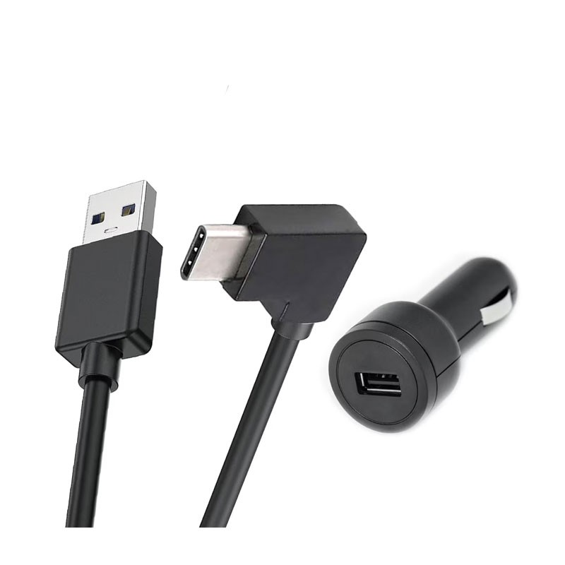 Adaptador TOMTOM de mechero con cable acodado USB C a USB