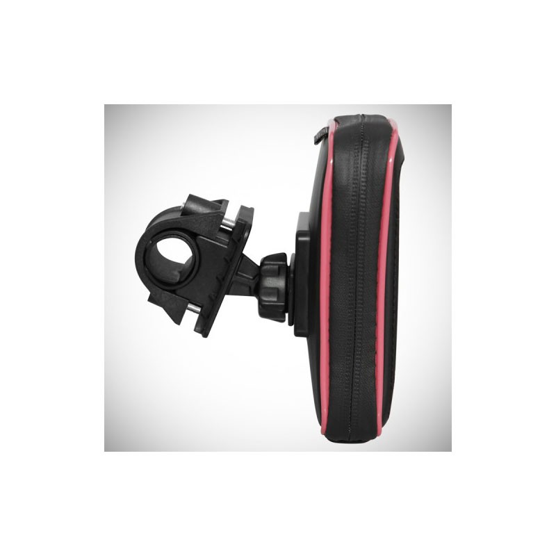 Soporte con funda Rosa impermeable pequeña de moto-bici para Smartphone