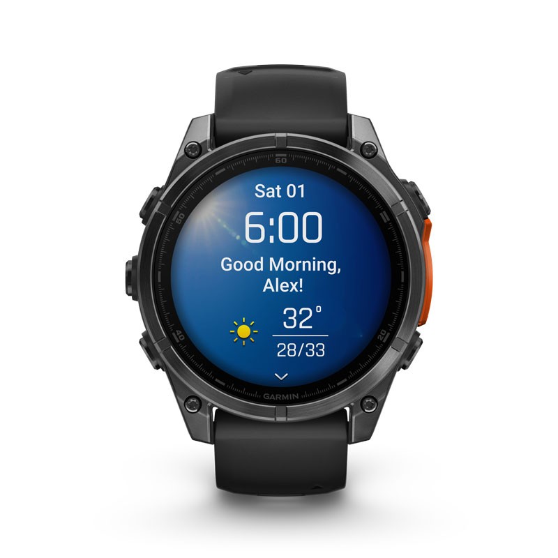 Reloj GARMIN Fenix 8 - 51mm AMOLED Gris con correa Negra