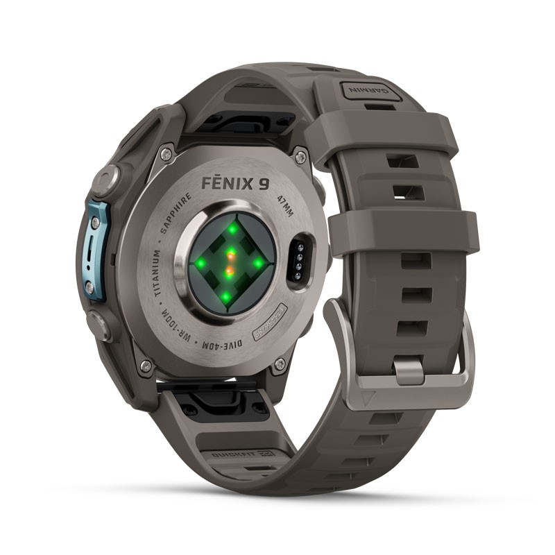 GARMIN Fenix 9 - 47mm AMOLED Zafiro/Bisel Titanio con correa gris