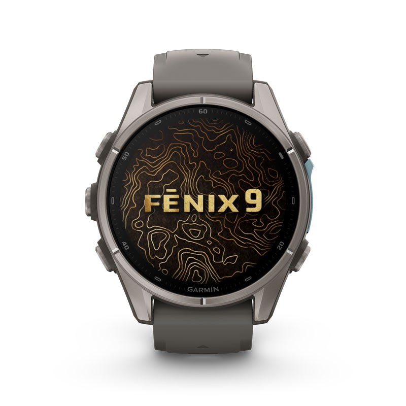 GARMIN Fenix 9 - 43mm AMOLED Zafiro/Titanio con correa gris