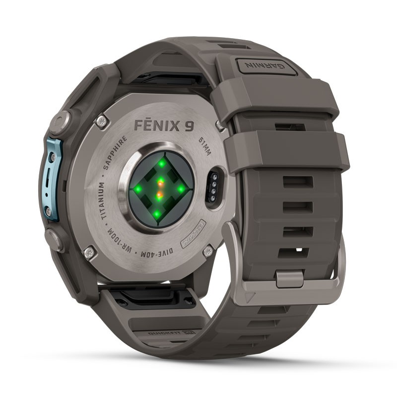 GARMIN Fenix 9 - 51mm AMOLED Zafiro/Bisel Titanio con correa gris