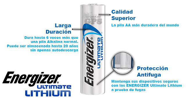 Caracteristicas de las pilas ENERGIZER