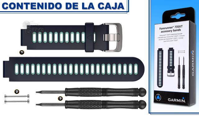 Correa GARMIN Azul Marino y Azul Hielo para Forerunner 735XT