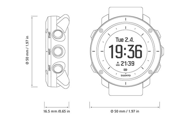 Medidas del SUUNTO Traverse