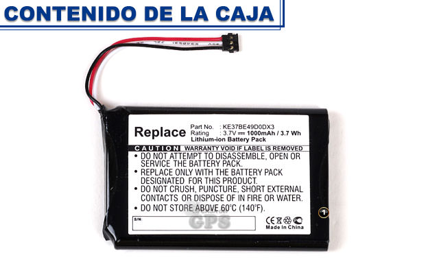Batterie Remplacement Pour GPS Garmin - Modèles Dezl 560LMT, Nüvi 2595LMT - 1250 MAh 3.7V - Compatible 361-00051-xx