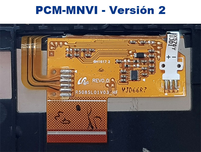 Vistas de la pantalla completa con marco PCM-MNV