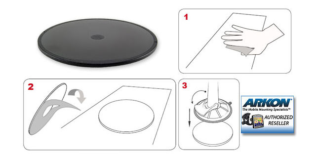 Instalación del disco autoadhesivo